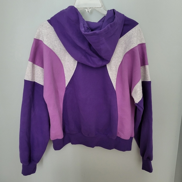 Fabletics Forever Fleece Hoodie Sweatshirt Cozy Medium Purple Athleisure Pocket - Picture 8 of 12